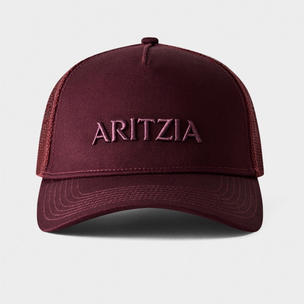 Aritzia Burgundy Trucker Cap